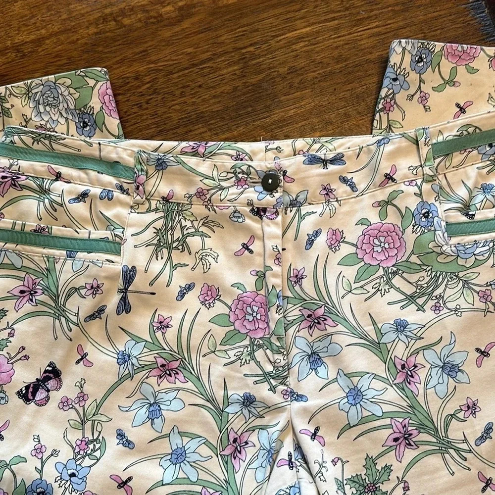 Casual Corner flowery pants size 12 - Picture 2 of 9